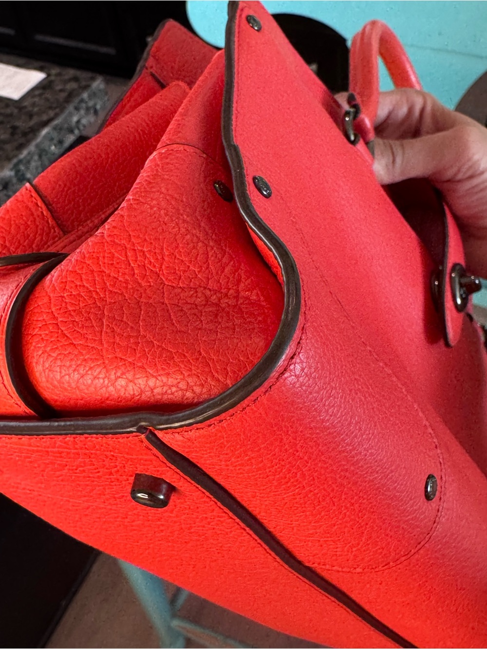 Coach Mercer 30 Red satchel - Picture 11 of 16